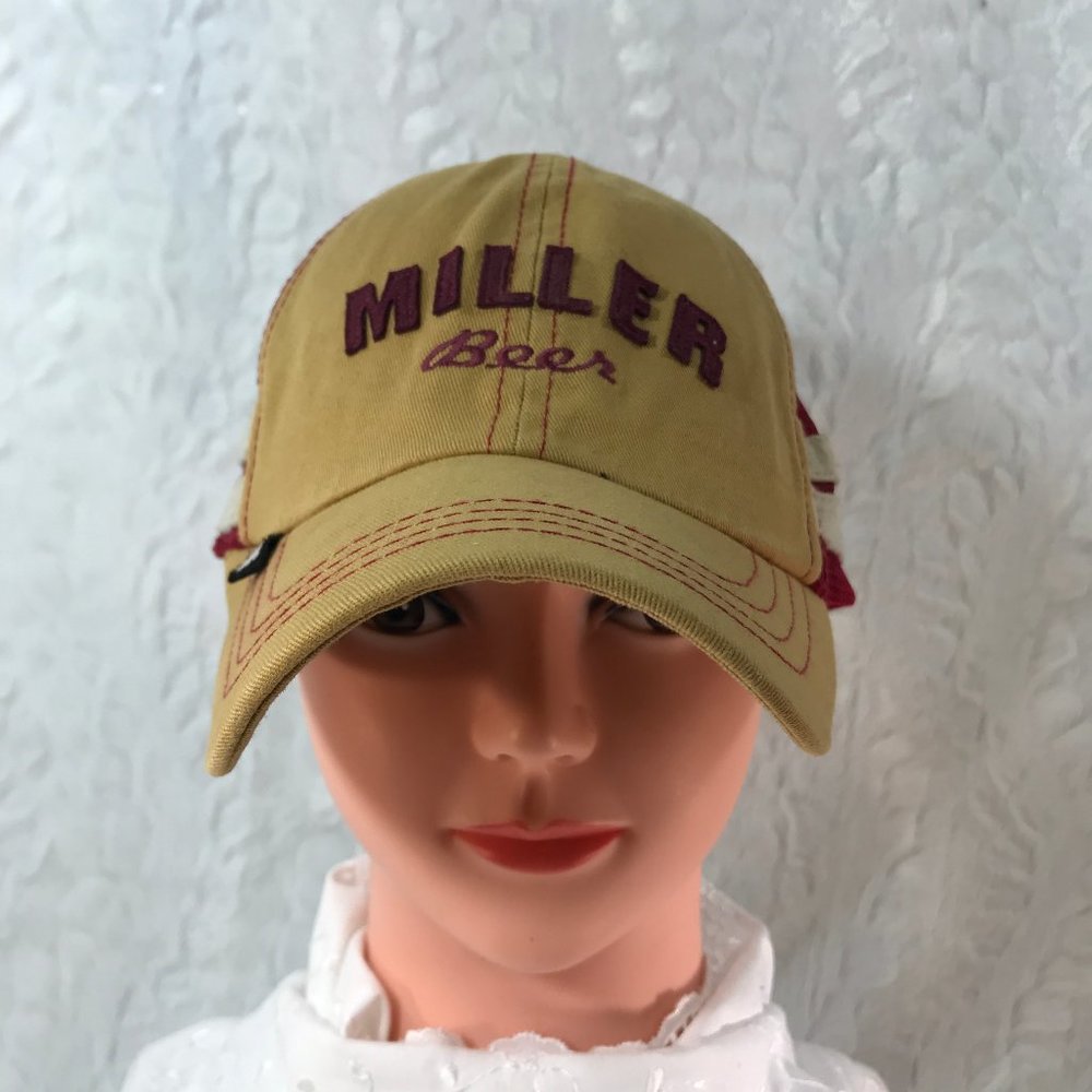 Vintage Miller Beer snap back mesh baseball cap